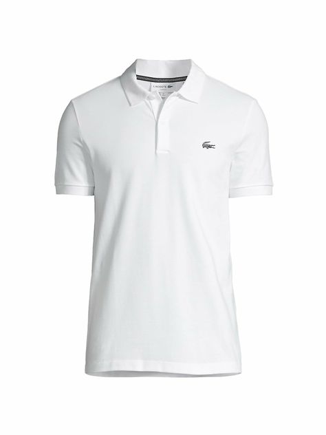 Lacoste Solid Lifestyle Polo T-Shirt in White - $ 110.00 Polo Lacoste, Lacoste Shirt, Polo T Shirt, White Polo, Men Clothing, Polo Shirts, Sweater Hoodie, Men's Polo Shirt, Polo Shirt