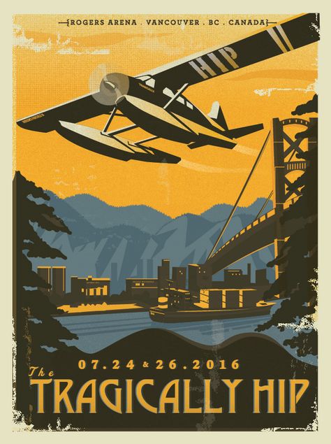 John Belisle, Adam Rogers, Tragically Hip Poster for Rogers arena final tour date in Vancouver Tragically Hip Poster, The Tragically Hip Poster, Tragically Hip Tattoo, Tyler Birthday, Band Artwork, The Tragically Hip, Artist Posters, Tragically Hip, Bar Stuff