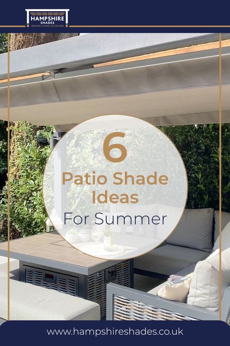 Get ready for summer with these patio shade ideas designed for the UK weather. From retractable awnings to pergolas, find out what's right for your garden and budget. #gardenideas #gardendesign #gardeninspiration #pergolas Garden Shade Ideas, Patio Shade Ideas, Garden Sail, Garden Shade, Shade Ideas, Garden Awning, Retractable Awnings, Uk Weather, Garden Canopy