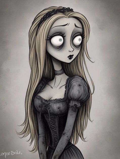 Sally Fanart Tim Burton, Tim Burton Oc, Morticia Addams Drawing, Tim Burton Inspired Drawings, Tim Burton Eyes, Tim Burton Dibujos, Tim Burton Style Drawings, Tim Burton Art Style Drawings, Sally Drawing