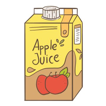 Apple Juice Carton, Apple Juice Drawing, Juice Carton Drawing, Juice Cartoon, Apple Juice Aesthetic, Juice Box Drawing, Juice Illustration, Hot Apple Juice, Rose Outline Drawing