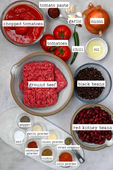 The Best Ever Homemade Chili Recipe Red Kidney Bean Chili Ground Beef, How Do You Make Chili, Homemade Chili No Beans, Homemade Canned Chili Beans, Kidney Bean Chili, How To Make Chili Beans, Ground Beef Recipes Chili, Making Chili Easy Recipes, Chili Recipe With Beans