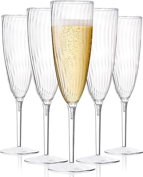 Amazon.com: HyHousing 6 Oz Clear Glasses 16 Pack, Hard Disposable Plastic Champagne Flute Ideal for Home Daily Life Wedding Toasting Drinking Champagne , New Years Eve Party Supplies 2023 : Health & Household Disposable Wine Glasses, Plastic Champagne Glasses, Drinking Champagne, Plastic Champagne Flutes, Plastic Wine Glasses, Cocktail Cup, Bbq Wedding, Champagne Flute Glasses, Plastic Glasses