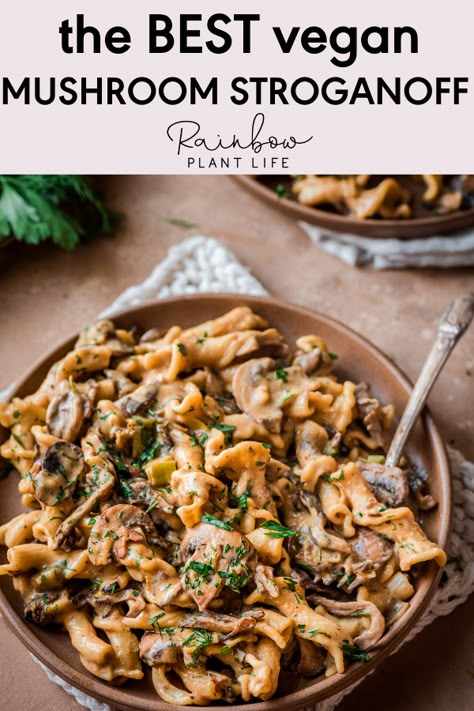 Vegan Stroganoff, Buttermilk Baking, Cook Mushrooms, Vegan Mushroom Stroganoff, Baking Secrets, Mushroom Stroganoff, Vegan Mushroom, How To Cook Mushrooms, Vegan Pasta