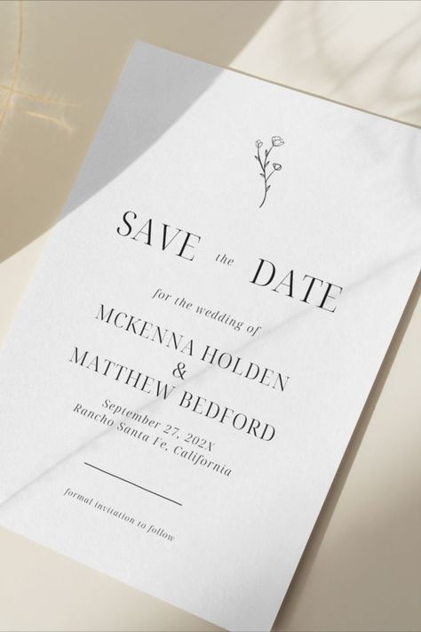 , Classic Wedding Save The Date with photo, - DIGITAL DOWNLOAD. Editable Template in Canva! Save The Date With Photo, Modern Save The Dates, Save The Date Template, Save The Date Templates, Formal Invitation, Wedding Save The Date, Classic Elegant, Classic Wedding, Wedding Templates