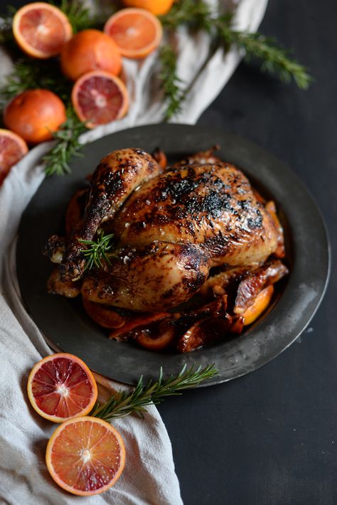 Blood Orange Roast Chicken Donna Hay Recipes, Beef Steak Recipes, Ayam Bakar, Roast Chicken Recipes, Healthy Lifestyle Food, Whole Chicken, Roast Chicken, Food Platters, Roasted Chicken