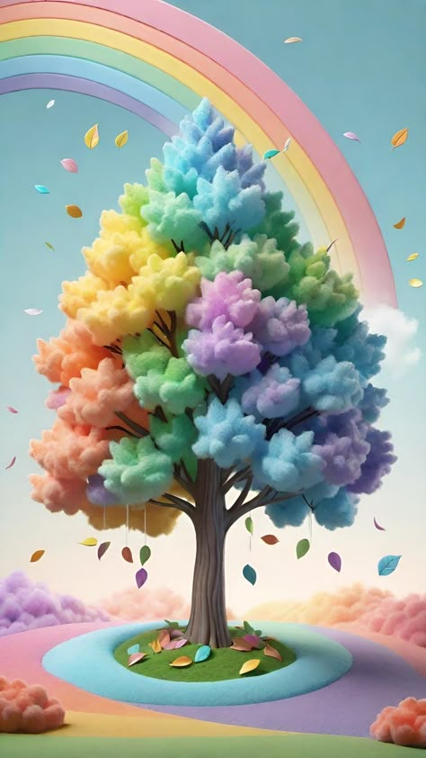 Candy Wallpapers, Kawaii Photography, Hope Tree, Hd Background Wallpaper, Really Cool Backgrounds, Rainbow Wallpapers, Rainbow Wallpaper Backgrounds, A Phone Wallpaper, List Background