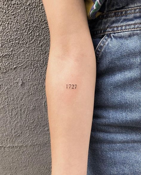 27 Tattoo, Number Tattoo Fonts, 7 Tattoo, Date Tattoos, Number Tattoos, Tattoo Font, Dainty Tattoos, Little Tattoos, Simplistic Tattoos