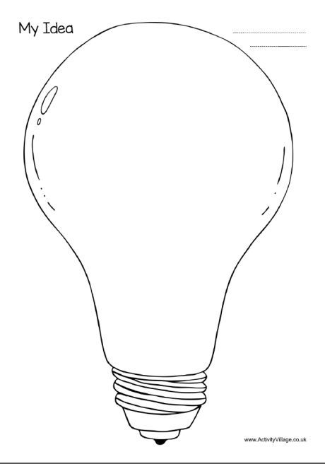 My idea ... light bulb template Light Bulb Template, Bulb Craft, خريطة ذهنية, Art Therapy Activities, Therapy Worksheets, My Idea, Home Learning, Therapy Activities, Graphic Organizers