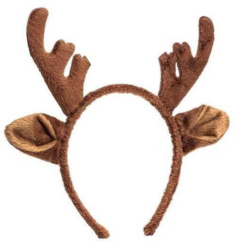 H&M Hairband with Antlers Fluffy Hairband, Deer Antlers Headband, Brown Headband, Reindeer Ears, Deer Ears, Faux Fur Headband, Headband Christmas, Antler Headband, Wrap Headband