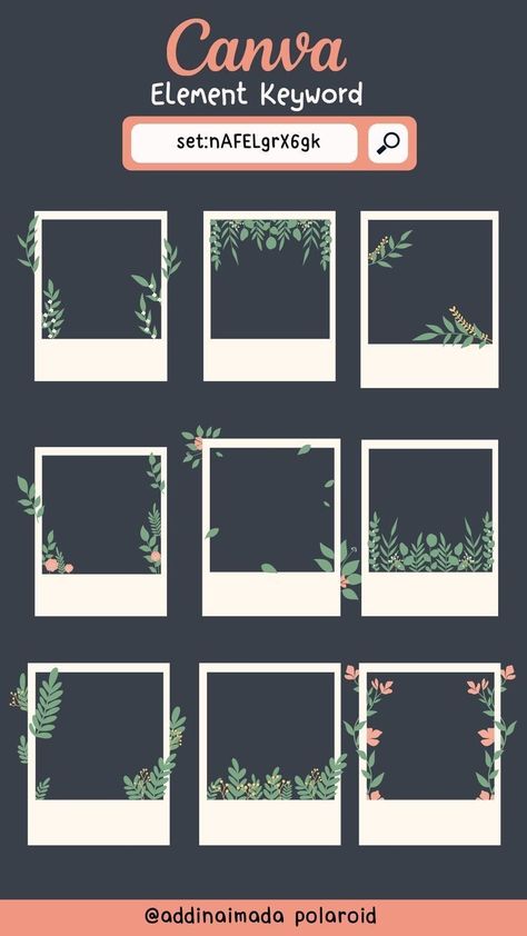 Aesthetic Photo Frame, Canva Free Elements, Invoice Design Template, Polaroid Template, Baby Animal Art, Keyword Elements Canva, Invoice Design, Desain Buklet, Memory Frame