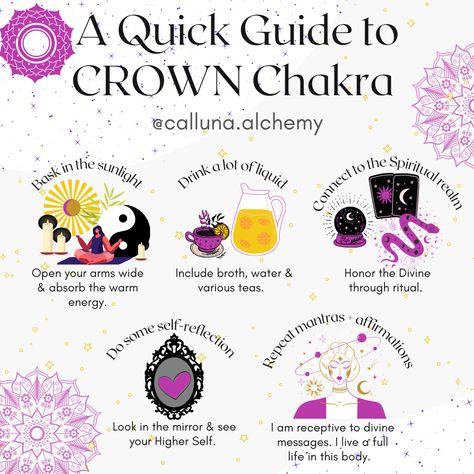 Crown Chakra Element, Crown Chakra Healing Affirmations, How To Heal Crown Chakra, Crown Chakra Balancing, Cleansing Aura Chakra Healing, How To Balance Crown Chakra, Healing Crown Chakra, How To Balance Your Crown Chakra, Crown Chakra Aesthetic