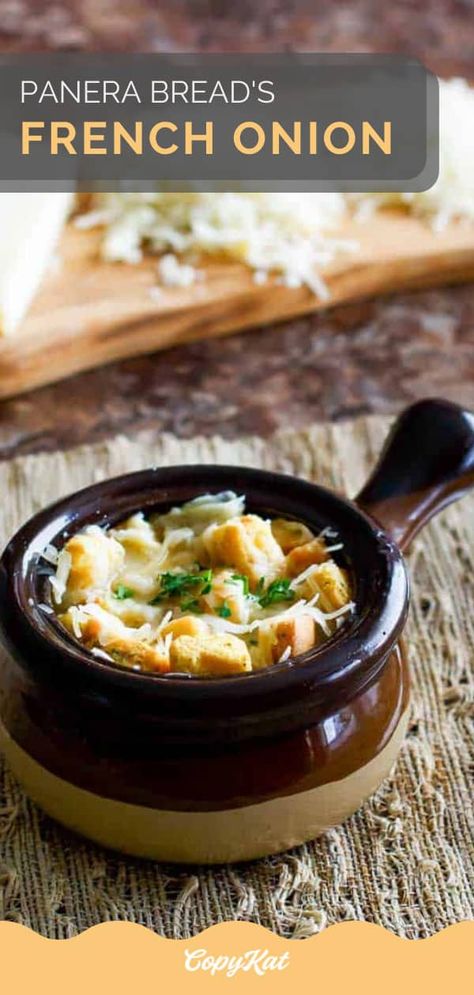 Panera Bread French Onion Soup Recipe, Panera French Onion Soup, Best French Onion Soup, Classic French Onion Soup, Onion Soup Recipe, French Soup, Bread Soup, French Onion Soup Recipe, Onion Soup Recipes