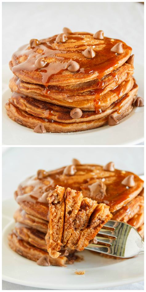 Caramel Pancakes, Hot Chocolate Pancakes, Pancakes Chocolate, Yummy Pancakes, Caramel Hot Chocolate, Cinnamon Hot Chocolate, Salted Caramel Hot Chocolate, Pancake House, Delicious Clean Eating