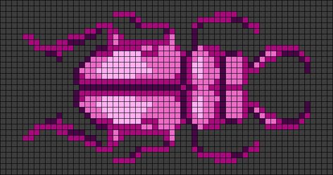 Pixel Beetle, Beetle Perler Beads, Bug Grid Pattern, Bug Pixel Art Grid, Insect Alpha Pattern, Bug Tapestry Crochet, Beetle Alpha Pattern, Bug Alpha Pattern, Bug Perler Bead Patterns