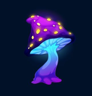 Magic Purple, Purple Mushroom, Fantasy Magic, Dope Cartoon Art, Mushroom Design, Dungeons And Dragons Homebrew, Vector Cartoon, Mushroom Art, Cool Wallpapers Art