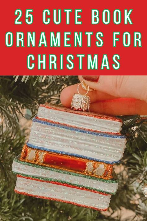 25 Literary Christmas Ornaments for Book Lovers 2024 Book Ornaments Christmas, Book Page Christmas Ornaments, Book Ornaments Diy, Rory Gilmore Books, Book Ornaments, Celebrity Books, Old World Christmas, Travel Diy, Unique Book