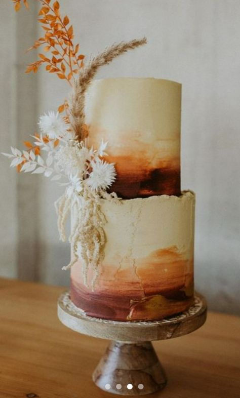 Western Wedding Cakes, Boho Shoot, Orange Wedding Cake, Boho Cake, Boho Wedding Cake, Burnt Orange Weddings, Terracotta Wedding, Bridal Designers, Ice Plant