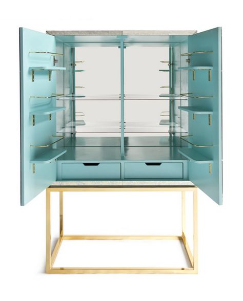 Delphine-Mirrored-Bar-Jonathan Adler Bar Furniture For Sale, Renovation Plan, Basement Bar Designs, Bar Mirror, Tempered Glass Shelves, Bar Cart Decor, Drinks Cabinet, Basement Bar, Mobile Bar