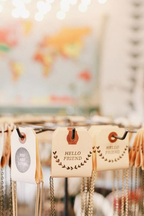 Tags for necklace display:  A way to have them out to touch, yet be "packaged".  Why didn't I think of this? Rings Beautiful, Craft Stalls, Craft Fair Displays, Ruby Rings, Jewelry Displays, Craft Display, Craft Show Displays, Creative Display, Bracelet Display