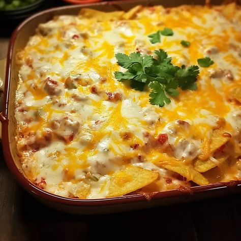 Mexican White Trash is the ultimate Tex-Mex comfort food. This easy, cheesy casserole brings together tortilla chips, chicken, salsa, and plenty of cheese for an indulgent and irresistible snack. Keep reading to learn all about Trash Chicken Recipe, Tijuana Trash Recipe, White Trash Chicken Casserole, Mexican White Trash Recipe Chicken, Mexican Feast Party, Tasty Mexican Recipes, Mexican White Trash Dip, White Trash Mexican Casserole, Mexican Casseroles Chicken