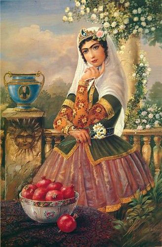 persian princess(qagar) | thinking with flower now i will ma… | Flickr Ancient Persian Art, Qajar Dynasty, Persian Princess, Persian Women, Persian Art Painting, Ancient Persia, Persian Miniature, Ancient Persian, Persian Culture