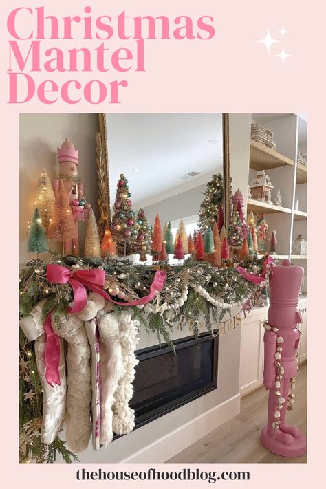 Check out this post for the best Christmas mantel decor ideas for your fireplace! Create a cozy space for the holidays with these amazing ideas! Christmas Fireplace Mantel Decor, Fireplace Mantel Decor Ideas, Christmas Fireplace Mantel, Christmas Fireplace Mantels, Mantle Fireplace, Christmas Tree Picks, Christmas Mantel Decor, Two Sided Fireplace, Mantel Decor Ideas