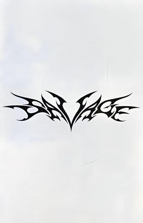 Aespa Inspired Tattoo, Aespa Tattoo Ideas, Savage Tattoos For Women, Aespa Tattoo, Aespa Savage Logo, Under Bobs Tattoos, Savage Logo, Savage Tattoo, Punk Tattoos