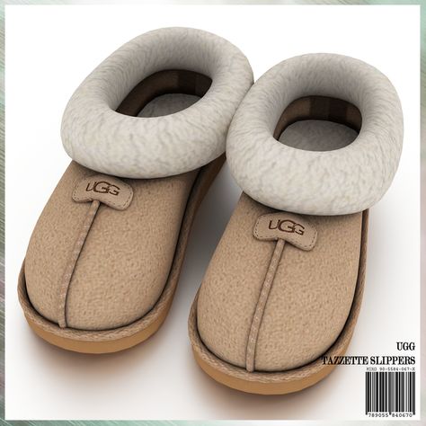 UGG Tazzette Slippers | Patreon Ts4cc Alpha, The Sims 4 Skin Details, Ts4 Shoes, Alpha Sims, Sims Shoes, Sims 4 Skin Details, Maxis Mix Cc, Sims 4 Female Cc, Sims Finds