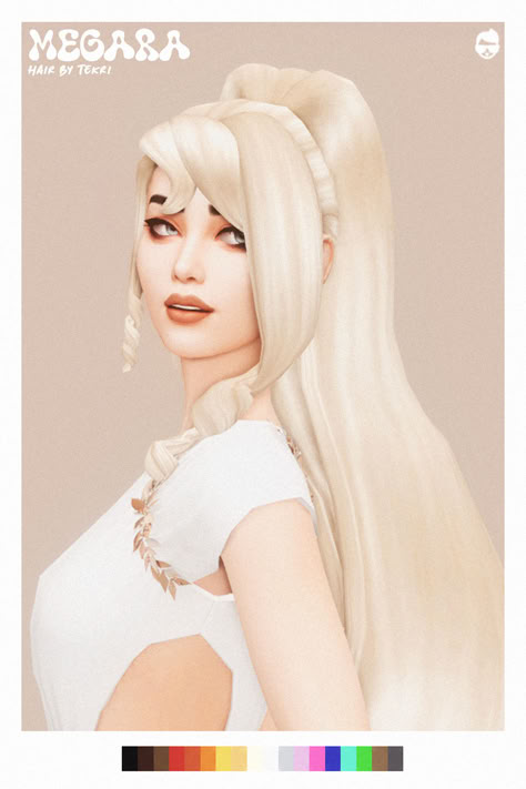 Find this Disney Megara-themed Hercules hair at # 3 in our CC list for The Sims 4! Sims 4 Star Accessories, White Hair Cc Sims 4, Sims 4 Cc Black Widow, Sims 4 Cc Hair All Ages, Sims 4 Cute Hairstyles, Sims 4 Long Pigtails, Super Long Hair Sims 4 Cc, Sims Elf Cc, Sims 4 Cc Elders