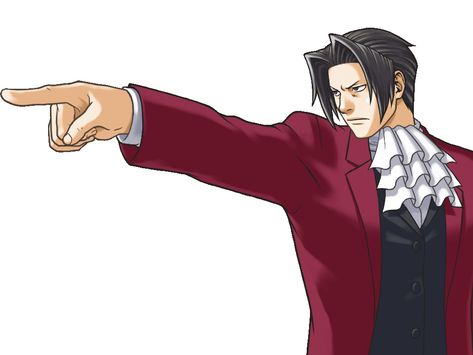 Edgeworth Sprite, Miles Edgeworth Sprite, Objection Ace Attorney, Phoenix Wright Sprites, Miles Edgeworth Fanart, Ace Attorney Sprites, Ace Attorney Objection Pose, Edgeworth Ace Attorney, Ace Attorney Out Of Context