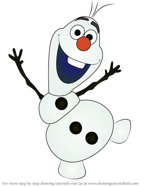 How to Draw Olaf from Frozen 2 - DrawingTutorials101.com Frozen Drawings Easy, Frozen Window Painting, Olaf Drawing Easy, Cute Olaf Drawings, Olaf Doodle, Olaf Window Painting, Frozen Outline Drawing, How To Draw Olaf, Draw Olaf