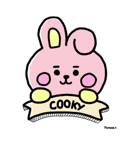 Bt21 Cooky Drawing, Cooky Tattoo Bt21, Cookie Bt21, Cooky Bt21, Cookie Drawing, Bt21 Cooky, Stickers Whatsapp, Bt 21, Bts Art