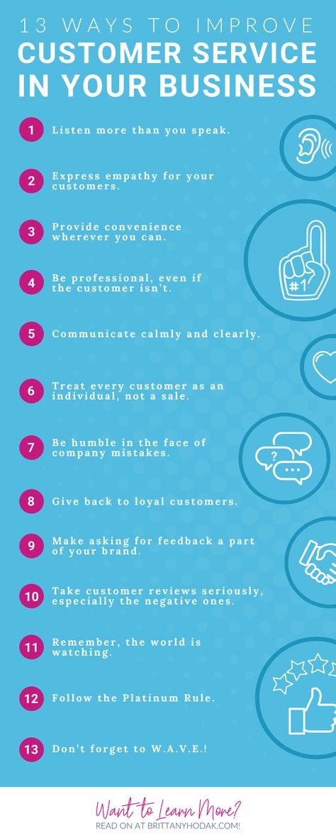 From bringing in referrals to charging higher prices, high-quality customer service can mean the difference between a business that barely makes it by and a flourishing brand that consistently thrives. This guide covers thirteen ways to improve customer service in your business. How To Get Customers, How To Improve Customer Service, Improve Sales Skills, Customer Service Training Presentation, Customer Service Week Ideas, Customer Service Phrases, Customer Service Ideas, Customer Service Scripts, Customer Service Design