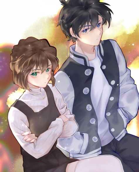 Detective Conan Shinichi, Manga Detective Conan, Conan Edogawa, Joker Artwork, Kudo Shinichi, Magic Kaito, Case Closed, Two People, Detective Conan