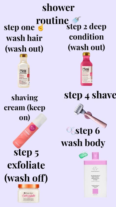 Shower routine! Basic Shower Routine, Everything Shower Routine Checklist, Shower Routine Steps, Everything Shower Routine, Shower Tips, Healthy Life Hacks, Sephora Skin Care, Body Shower, Printable Checklist