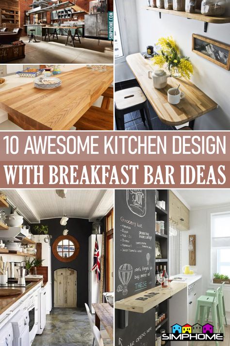 Recommended 10 Kitchen Design with Breakfast Bar Ideas for you HomeMakeover Tiny Kitchen Breakfast Bar, Kitchen Counter Breakfast Bar, Corner Kitchen Bar Counter, Narrow Breakfast Bar, Breakfast Bar Area, Kitchen Island Breakfast Bar Ideas, How To Make A Breakfast Bar, Breakfast Bar Ideas Kitchen, Breakfast Bars Kitchen