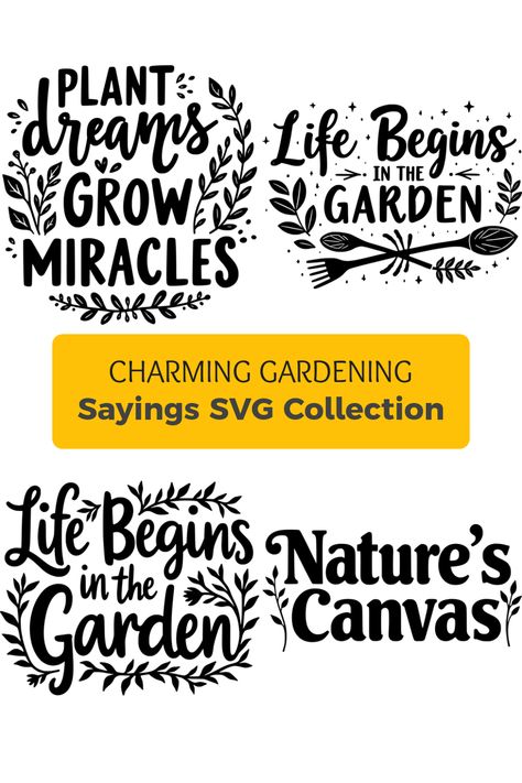 Explore our delightful collection of charming Gardening Sayings SVG designs that capture the essence of growth, nature, and creativity. Use these fun phrases like 'Bloom Where You're Planted' to enhance your gardening projects or create personalized gifts for plant lovers. Perfect for garden stakes, custom planters, or memorabilia, these designs will inspire positivity and emphasize the joy of cultivating life in your yard. Ideal for both seasoned gardeners and novices excited to nurture their love for plants and uplift those around them! Cute Plant Quotes, Free Plant Svg, Gardening Sayings, Plant Seeds Of Kindness, Decorated Garden, Garden Graphic Design, Seeds Of Kindness, Botanical Stickers, Gardening Club