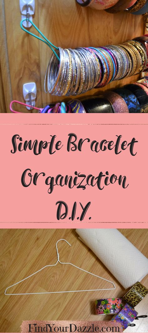 Finding a way to keep your accessories organized is a huge time saver. Try out this simple D.I.Y that will keep you from scrambling for your fav bracelets! #StatementJewelry #of #of #Art #Tidiness #Organizers #The #Organizers #of #Jewelry #Gemstone #of #Exploring #Jewelry #the #World How To Organize Bracelets, How To Store Bracelets Ideas, Diy Bracelet Organizer, Diy Bracelet Display Ideas, Bracelet Storage Ideas Diy, Bracelet Holder Ideas, Bracelet Storage Ideas, Bracelet Organizer Diy, Bracelet Holder Diy