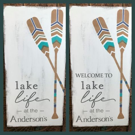 Trailer Signs, Campground Crafts, Lakehouse Sign, River Watercolor, Cottage Names, Nautical Signs, Lake Names, Fishing Signs, Cottage Signs