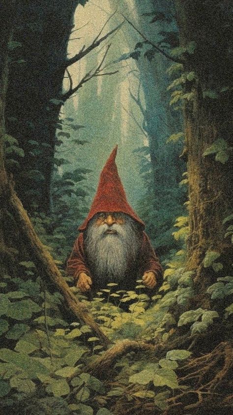 Gnome Wallpaper, Dark Fantasy Artwork, Forest Creatures, Dark Art Illustrations, The Ruins, Fairytale Art, Woodworking Videos, Fantasy Aesthetic, Arte Fantasy