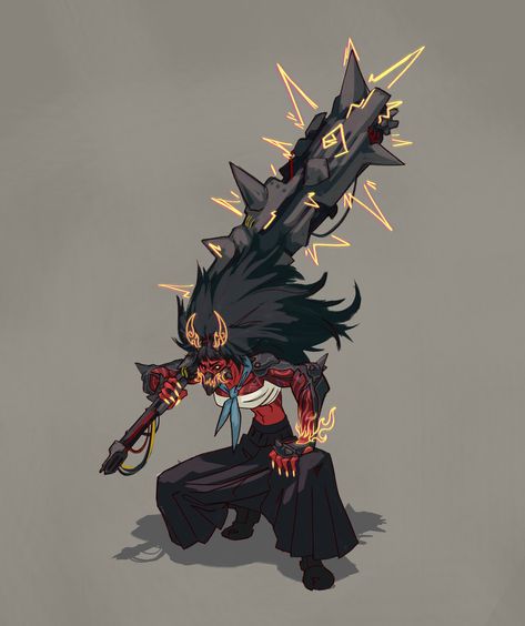 ArtStation | Alessandro Pizzi submission on Character Design 3 Headed Character Design, Cool Characters Design, Demonic Character Design, Mini Character Design, Ink Character Design, Villains Character Design, Tengu Character Design, Tired Character Design, Human Dnd Character