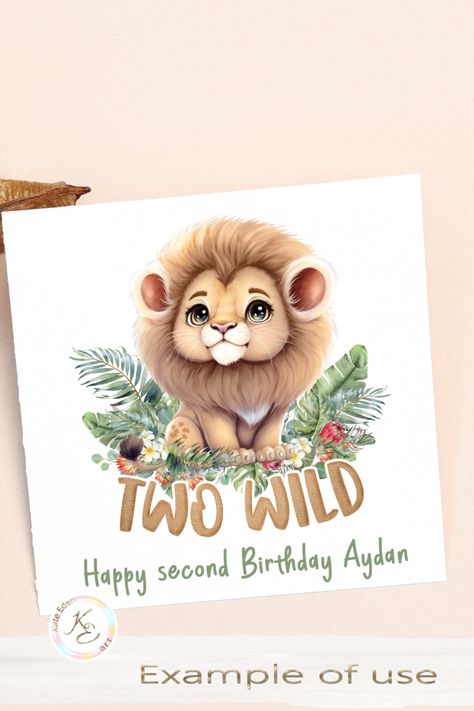 Two Wild, 2nd Birthday PNG, Lion Second Birthday, Sublimation, 2nd Birthday outfit design, Cute Jungle Jungle Theme Cakes, Baby Boy Svg, 2nd Birthday Outfit, Two Wild, Birthday Png, Welcome Signs, Cute Lion