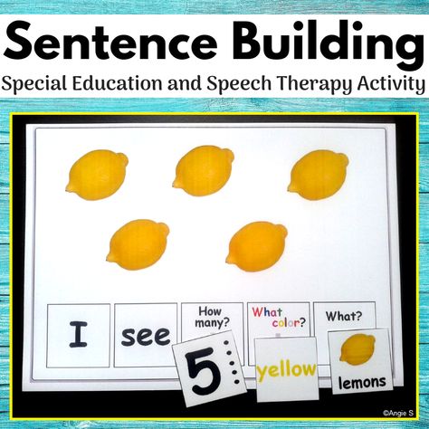 Education Speech, Sentence Building Activities, Sentence Activities, Sentence Building, Interactive Book, Speech Language Pathology, Speech Therapy Activities, Language Activities, Language Therapy