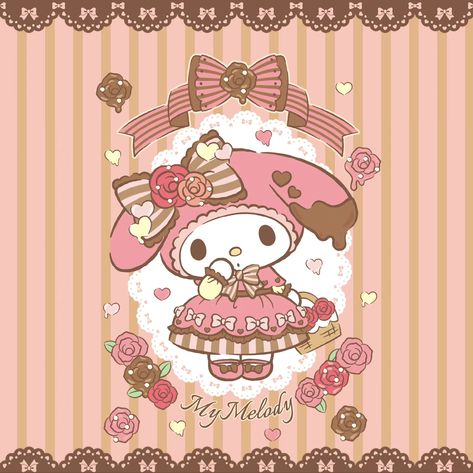 My Melody Wallpaper, Kuromi My Melody, Hello Kitty Characters, Hello Kitty Drawing, Hello Kitty Art, Sanrio Wallpaper, Japanese Characters, Hello Kitty My Melody, Diy Prints