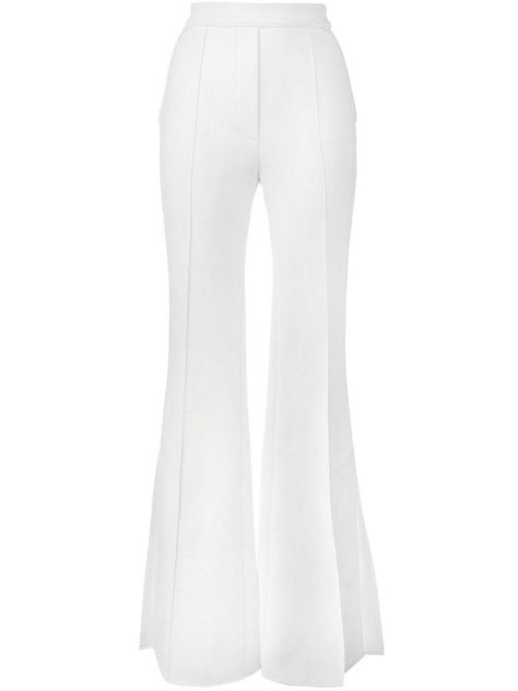 9 Bell-Bottom Outfits to Wear at Any Occasion via @WhoWhatWearAU White Bell Bottoms, Bell Bottom Outfits, White Flare Pants, Bell Bottoms Outfit, Bootleg Pants, Pants Bell Bottoms, Cloth Collection, Simple Tank Tops, White Flares