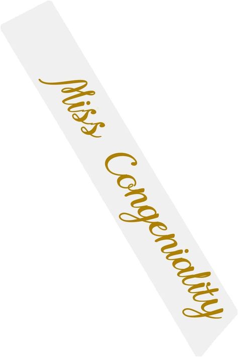 Amazon.com: Vrogadso Miss Congeniality Sash White Satin Sash with Gold Glitter Letters : Clothing, Shoes & Jewelry Miss Congeniality, Satin Sash, Glitter Letters, White Glitter, White Satin, Gold Glitter, Shoes Jewelry, Shoe Jewelry, Glitter