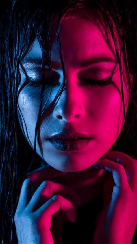 Gel Photography, Colorful Portrait Photography, Neon Photography, Colorful Portrait, Portrait Ideas, Photography Inspo, Reference Photos, Shoot Ideas, Photoshoot Ideas