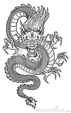 Front facing dragon Asian Dragon Tattoo, Chinese Dragon Tattoos, Dragon Tattoo For Women, Japanese Dragon Tattoos, Asian Dragon, Irezumi Tattoos, Dragon Illustration, Dragon Tattoo Designs, Japanese Dragon