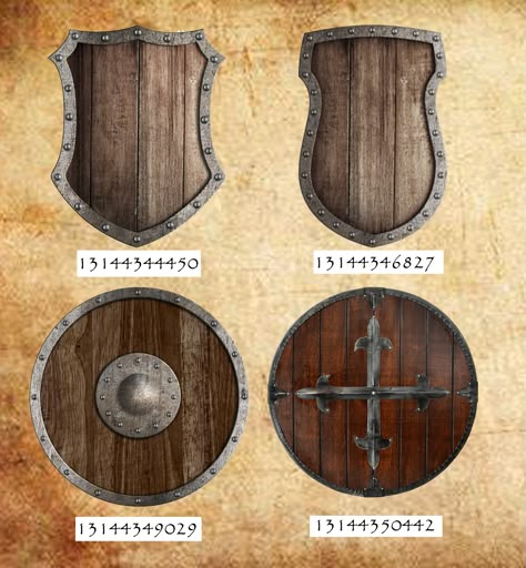 roblox decals - medieval shields Bloxburg Castle Decal Codes, Royal Decals Bloxburg, Castle Decals Bloxburg, Bloxburg Ceiling Decal, Bloxburg Chateau, Bloxburg Statue Decal, Bloxburg Medieval, Bloxburg Victorian Decals, Castle Interior Medieval